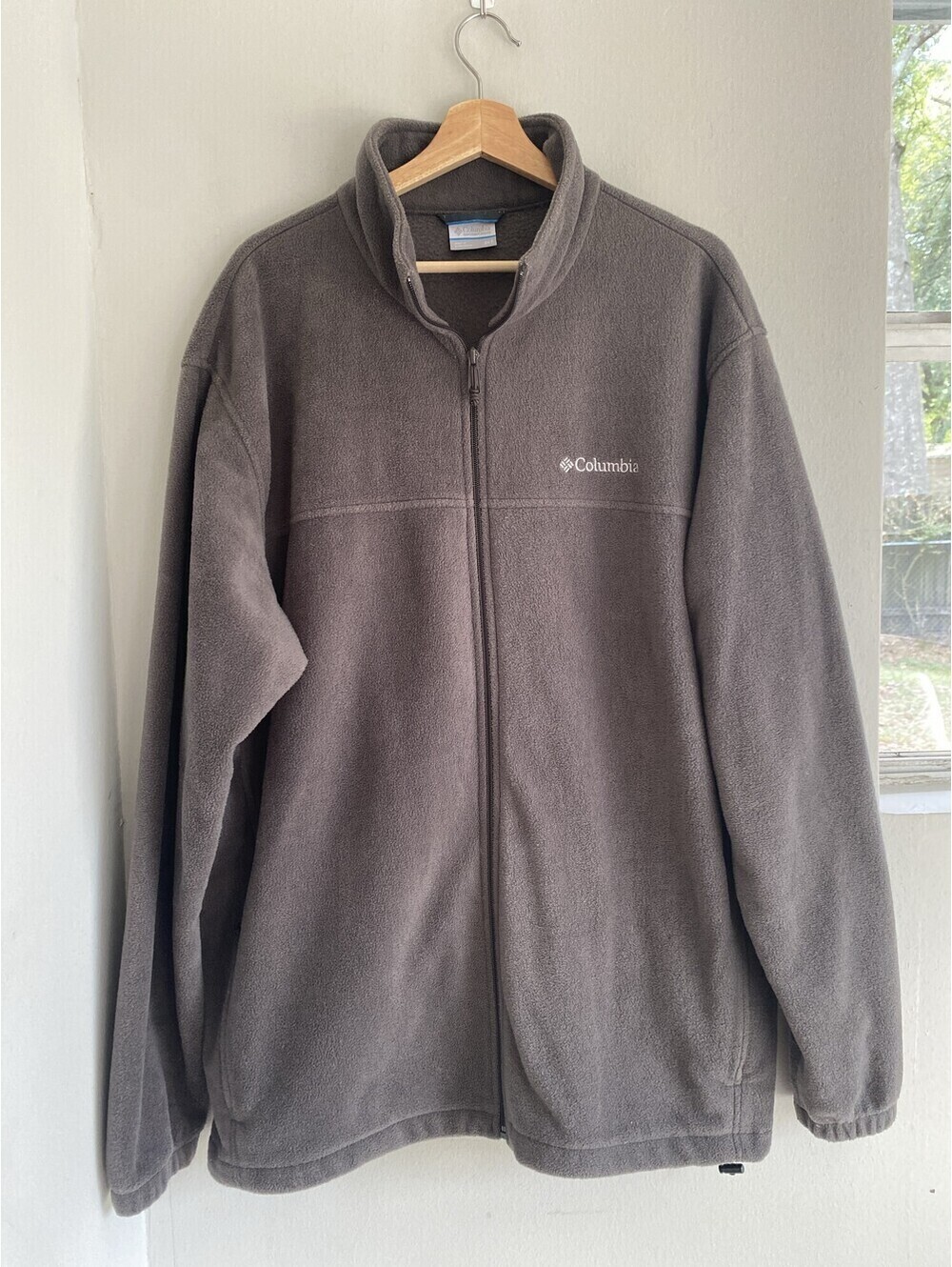 Columbia Gray Full Zip Fleece Jacket Mens 2X Tall